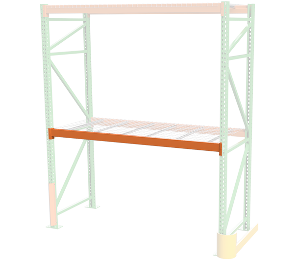 Pallet racking beams in various lengths sold by US Pallet Racks in Houston Texas