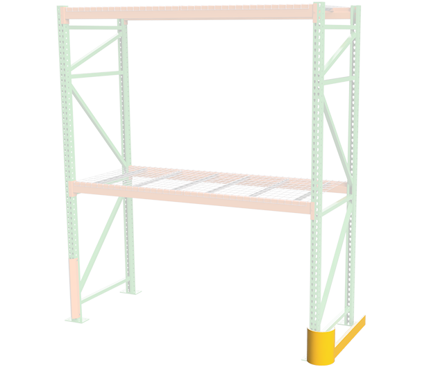 Pallet racking end of aisle guards used to protect warehouser racking uprights sold by US Pallet Racks