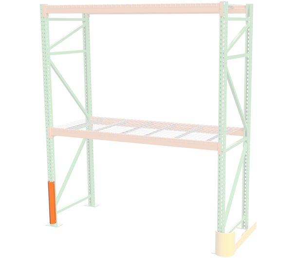 Pallet rack guards and teardrop upright post protectors sold by US Pallet Racks in Houston Texas