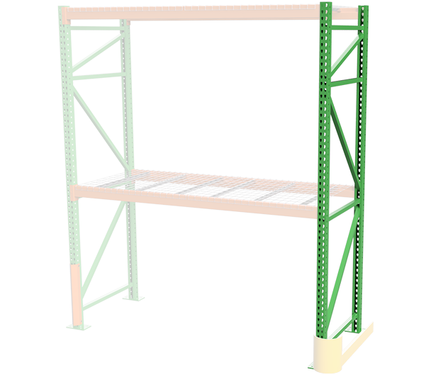 teardrop pallet rack uprights for sale by US Pallet Racks in Houston Texas