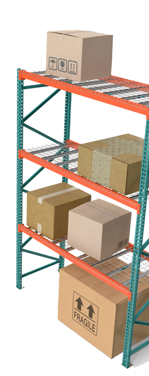 warehouse racking system storing pallets of goods inside a warehouse