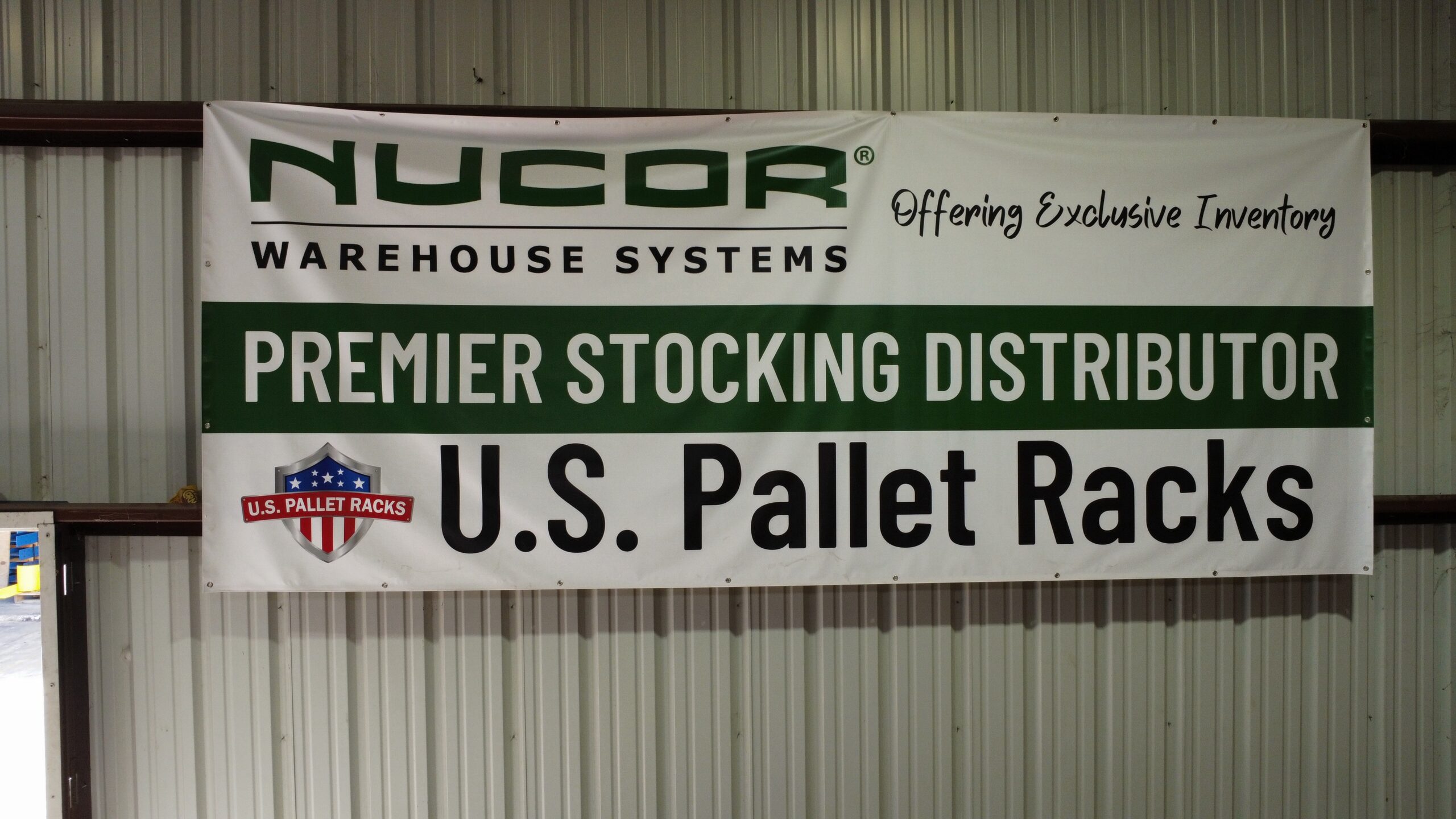 US Pallet Racks a Premier Stocking Distributor of Nucor Warehouse Systems