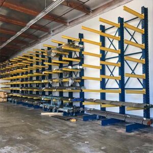 warehouse racks in houston texas storing product inside a warehouse