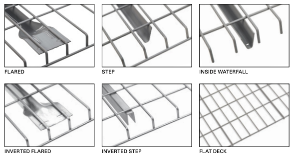 wire decking styles used for warehouse racking